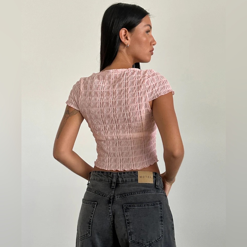 Motel Rocks textured mesh blush pink - Picture 2 of 2